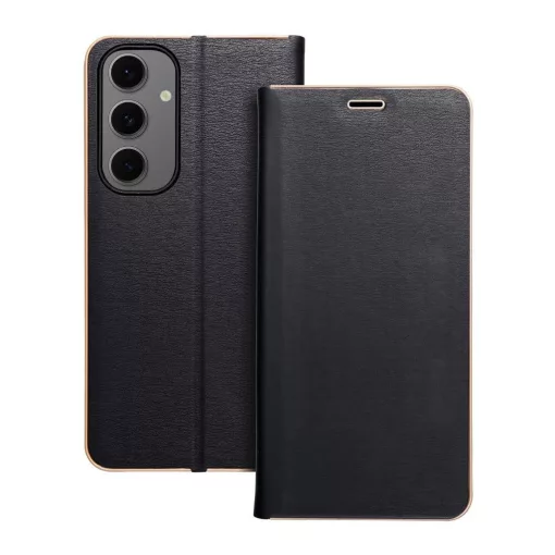 LUNA Book Gold tok Samsung Galaxy S24 FE készülékhez fekete