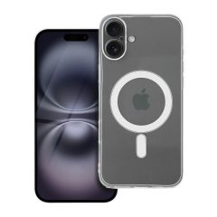  iPhone 16 PLUS készülékhez Mag Cover tok, 2 mm-es vékonyságú, MagSafe-kompatibilis, kameravédelemmel, átlátszó