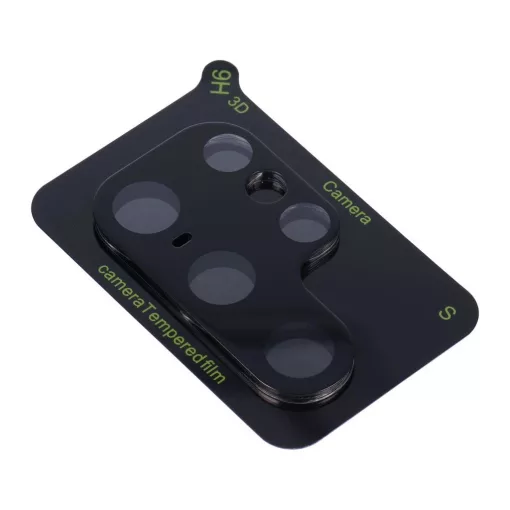 5D Full Glue kamera edzett üvegfólia Samsung Galaxy S23 Ultra készülékhez, fekete