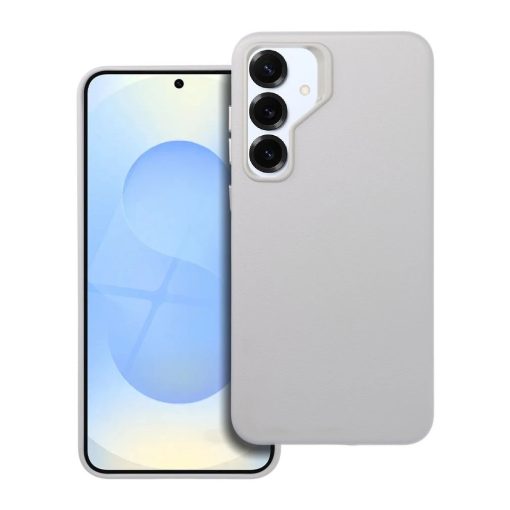 Samsung S25 Plus készülékhez Leather Mag Cover tok, MagSafe-kompatibilis, szürke