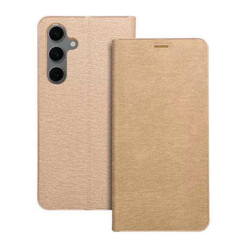 LUNA Book Gold tok Samsung Galaxy S24 FE készülékhez arany