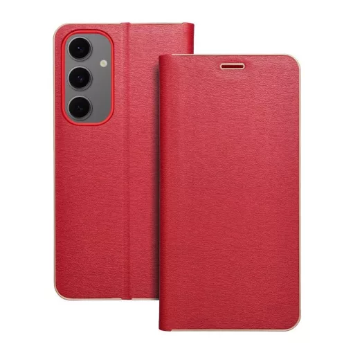 LUNA Book Gold tok Samsung Galaxy S24 FE készülékhez piros