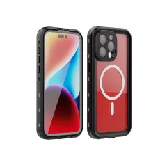   Shellbox DOT vízálló MagSafe-kompatibilis tok iPhone 15 Pro Max készülékhez fekete