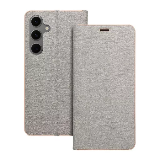 LUNA Book Gold tok Samsung Galaxy S24 FE készülékhez ezüst