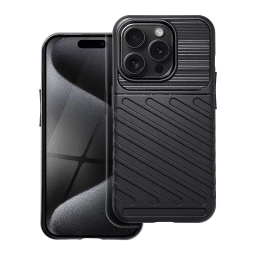 Thunder tok iPhone 15 Pro készülékhez, fekete