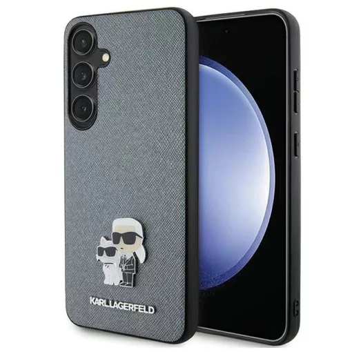 KARL LAGERFELD SAFFIANO KC PIN tok Samsung S24 Plus készülékhez KLHCS24MPSAKCMPG szürke
