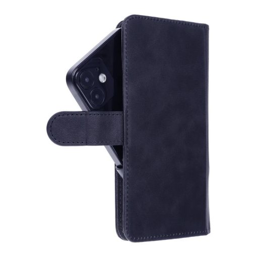 COMMON univerzális L méretű könyvtok iPhone 6 Plus/7 Plus/8 Plus/XS Max/11 Pro Max, Samsung Galaxy S20 FE/S21 FE/S10 Plus/A10/A32/A54, Xiaomi 12 Lite és Huawei P30 Pro készülékekhez sötétkék