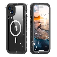   Shellbox DOT vízálló MagSafe-kompatibilis tok iPhone 15 PLUS készülékhez fekete