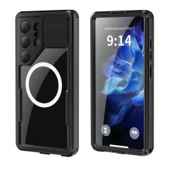   Shellbox MARS vízálló tok Samsung S25 ULTRA készülékhez fém gyűrűvel fekete