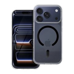   iPhone 17 Pro készülékhez tok Drop Glue Colorful Ring Mag Cover, MagSafe-kompatibilis, fekete