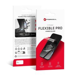   Forcell Flexible 5D hibrid üveg kijelzővédő Samsung S24 ULTRA készülékhez (Hot Bending), fekete, működő ujjlenyomat-olvasóval