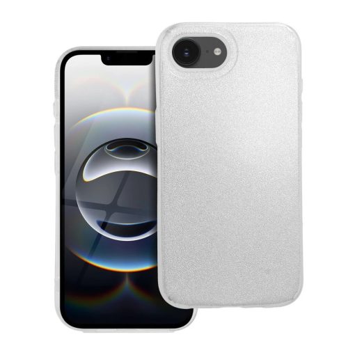 iPhone 16e, iPhone SE 4 (2025) és iPhone 17e készülékhez tok, fényes ezüst