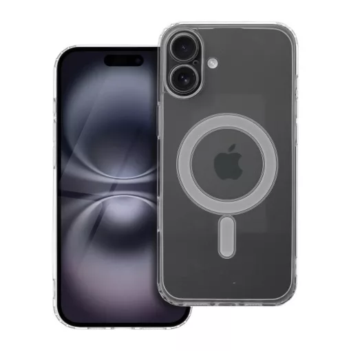 iPhone 16 PLUS készülékhez tok MagSafe-kompatibilis Clear Mag Cover STR kameravédelemmel átlátszó