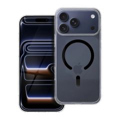   iPhone 17 PRO MAX készülékhez Drop Glue Colorful Ring Mag Cover MagSafe-kompatibilis tok, fekete