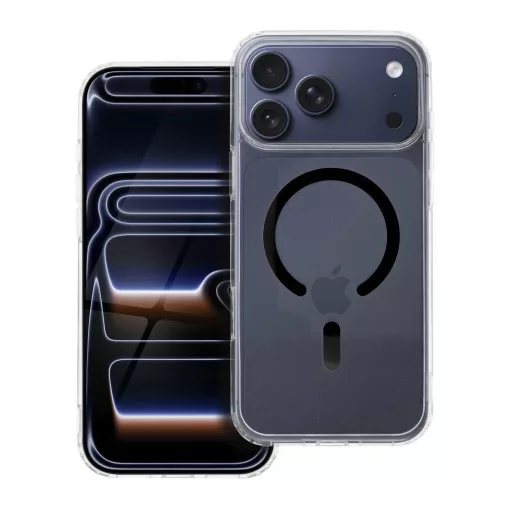 iPhone 17 PRO MAX készülékhez Drop Glue Colorful Ring Mag Cover MagSafe-kompatibilis tok, fekete