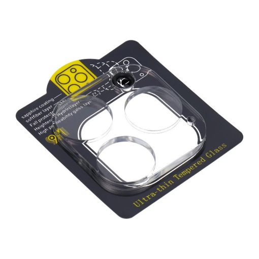 5D Full Glue kamera lencsevédő edzett üveg iPhone 16 Pro készülékhez – átlátszó