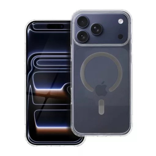 Drop Glue Colorful Ring Mag Cover tok MagSafe-kompatibilis iPhone 17 PRO MAX készülékhez, szürke