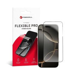   Forcell Flexible 5D Hybrid Glass kijelzővédő iPhone 16 Pro Max készülékhez, fekete