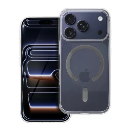 Drop Glue Colorful Ring Mag Cover tok iPhone 17 Pro készülékhez szürke