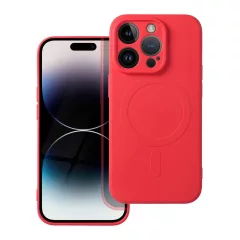   Silicone Mag Cover tok MagSafe-kompatibilis iPhone 14 Pro készülékhez piros