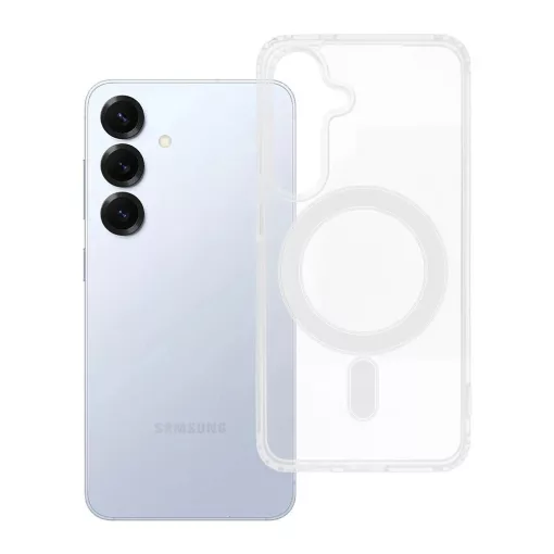 Samsung S25 készülékhez Clear Mag Cover (MID) tok, MagSafe-kompatibilis, átlátszó