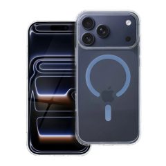   iPhone 17 PRO MAX készülékhez Drop Glue Colorful Ring Mag Cover tok, MagSafe-kompatibilis, világoskék