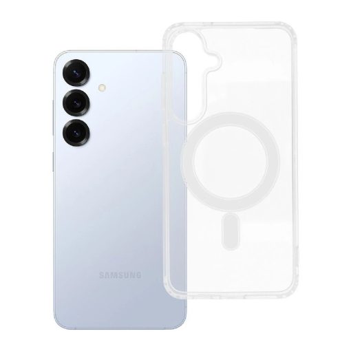 Samsung S25 PLUS készülékhez Mag Cover (MID) tok MagSafe kompatibilis átlátszó