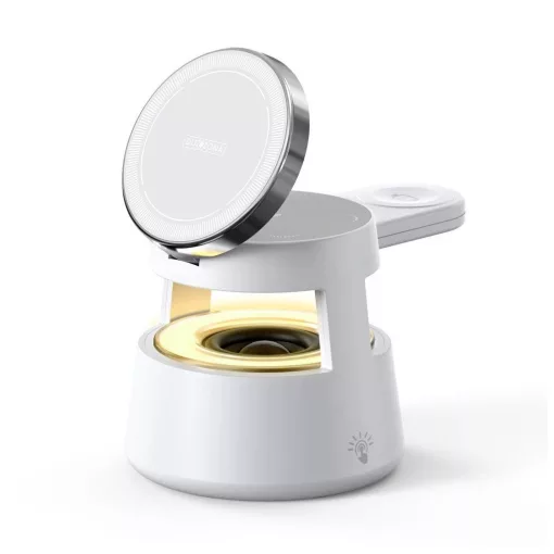 DUZZONA W23 5 az 1-ben mágneses vezeték nélküli töltőállomás Bluetooth-hangszóróval