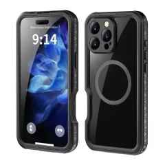  iPhone 16 Pro Max készülékhez Shellbox GT tok, vízálló, MagSafe-kompatibilis, fekete