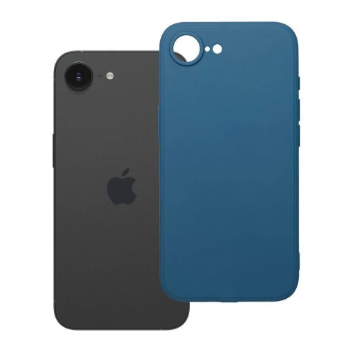 iPhone 16e (SE 4 2025) és 17e készülékhez matt kék tok
