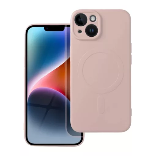 Silicone Mag Cover MagSafe-kompatibilis tok iPhone 14 készülékhez, rózsaszín