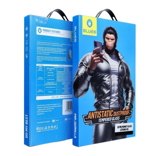 5D Mr. Monkey üvegfólia Samsung Galaxy A35 / A55 / S25 FE készülékhez (antisztatikus, erős HD) fekete