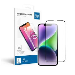   Blue Star 5D edzett üvegfólia (full glue) iPhone 13 / 13 PRO / 14 / 16e/17e (SE 4 2025) készülékhez fekete