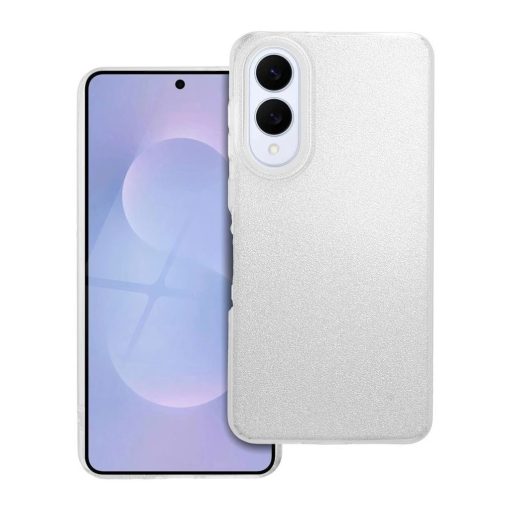 Samsung S25 EDGE készülékhez tok csillogó ezüst