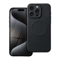   Silicone Mag Cover tok MagSafe-kompatibilis iPhone 15 Pro Max készülékhez, fekete
