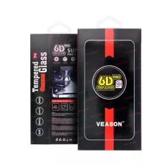   6D Pro Veason Glass kijelzővédő üvegfólia iPhone 14 Pro készülékhez, fekete