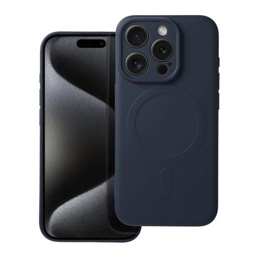 SILICONE MAG COVER MagSafe-kompatibilis tok iPhone 15 Pro készülékhez kék titán