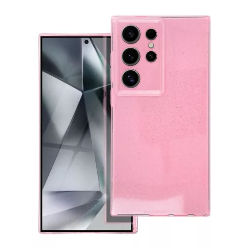 Samsung S24 Ultra készülékhez Clear Case tok 2 mm Blink rózsaszín