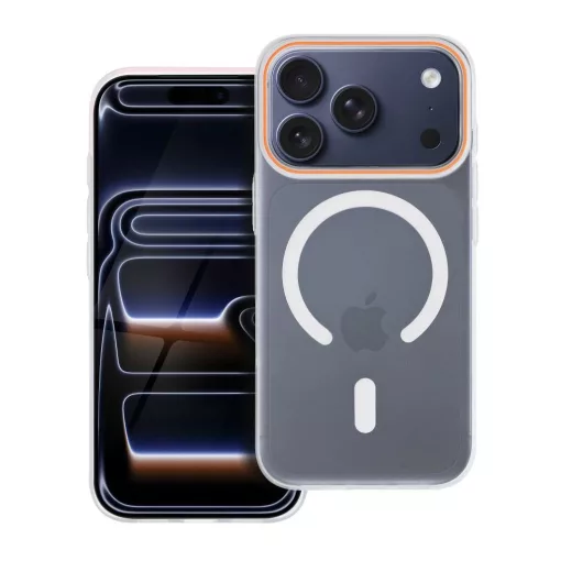 Go Orange iPhone 17 készülékhez tok MagSafe kompatibilis átlátszó