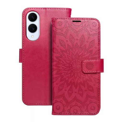 MEZZO könyvtok Samsung S25 Edge készülékhez Mandala magentaszínű