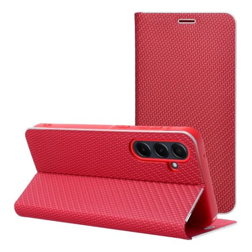 LUNA Book Carbon tok Samsung Galaxy A17 készülékhez piros