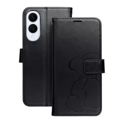   MEZZO Könyvtok SAMSUNG S25 Edge készülékhez Teddy Bear fekete