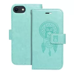   MEZZO könyvtok iPhone 7/8/SE 2020/SE 2022 készülékekhez dreamcatcher zöld