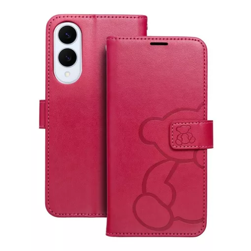 MEZZO fliptok Samsung S25 Edge készülékhez Teddy Bear magenta
