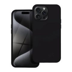 Szilikon tok iPhone 15 Pro Max készülékhez fekete