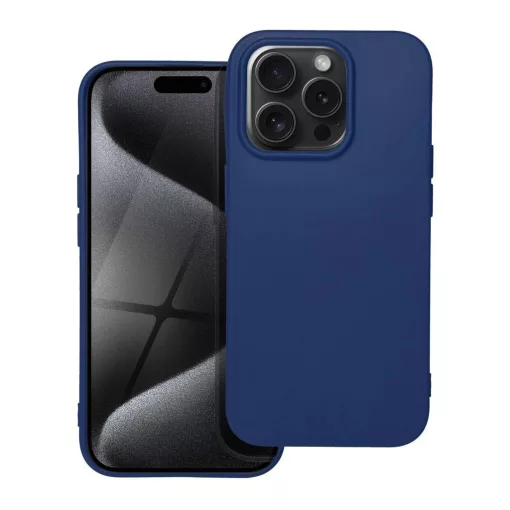 iPhone 15 Pro készülékhez puha tok, sötétkék