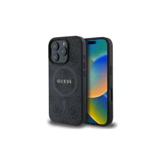   GUESS tok iPhone 16 Pro Max készülékhez MagSafe-kompatibilis GUHMP16XG4GFRK (PU 4G Ring Classic Logo) fekete