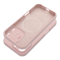   Szilikon tok iPhone 16 PLUS készülékhez, 2mm, MagSafe kompatibilis, porrózsaszín