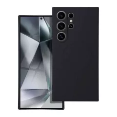   Silicone Mag Cover MagSafe-kompatibilis tok Samsung S24 Ultra készülékhez fekete