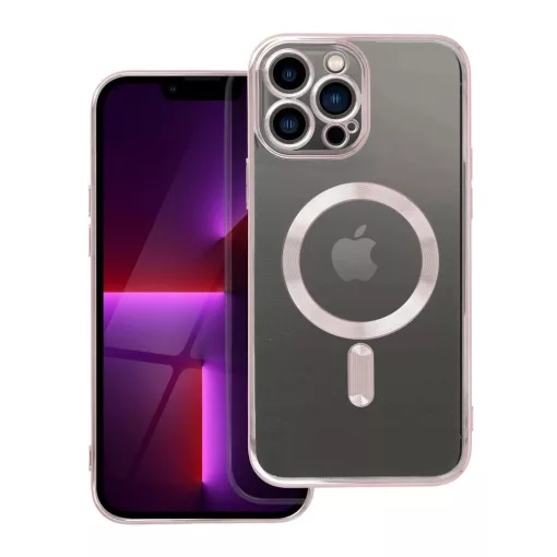 iPhone 13 Pro Max készülékhez Electro Mag Cover MagSafe-kompatibilis tok arany-rózsaszín